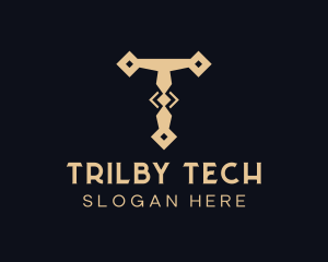 Tech Tool Letter T logo design