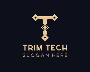 Tech Tool Letter T logo design