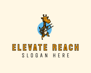 Giraffe Ladder Cartoon logo