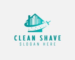 House Building Cleaning logo design