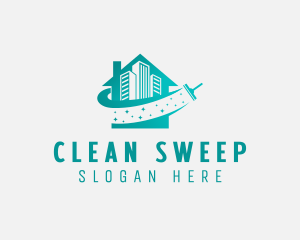 House Building Cleaning logo design