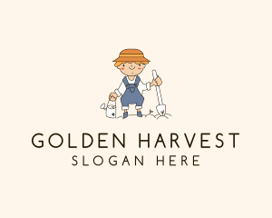 Harvest Gardening Farmer logo design