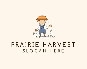 Harvest Gardening Farmer logo design