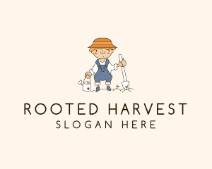 Harvest Gardening Farmer logo design