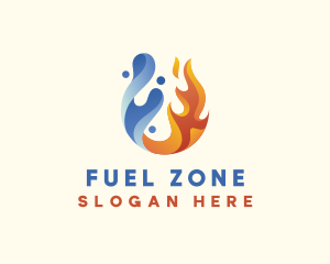 Water Fluid Fire  logo design