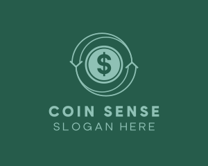 Dollar Coin Dollar logo design