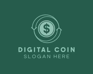 Dollar Coin Dollar logo design