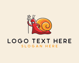 Demon Shell Snail logo design