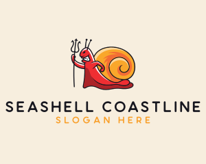 Demon Shell Snail logo design