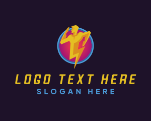 Lightning Human Power logo design