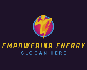 Lightning Human Power logo design