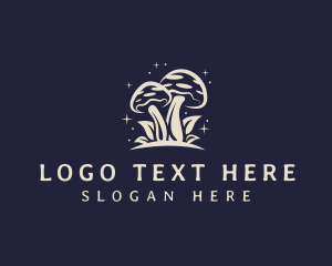 Mushroom Fungi Mycelium logo design