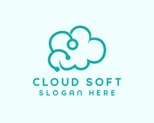 Blue Cloud Stethoscope  logo design