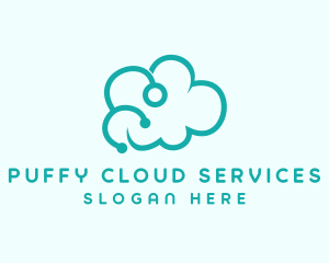 Blue Cloud Stethoscope  logo design