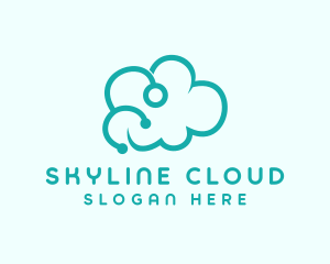 Blue Cloud Stethoscope  logo design