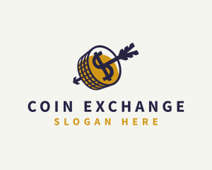 Dollar Coin Money Target logo design