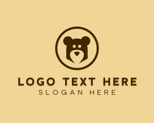 Abstract Bear Head logo design