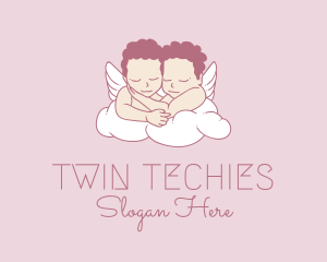 Angelic Childcare Twins logo design