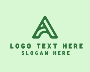 Organic Farm Letter A  logo