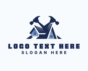 Hammer Carpentry Tool logo design