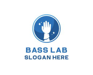 Hand Gloves Sanitary logo design