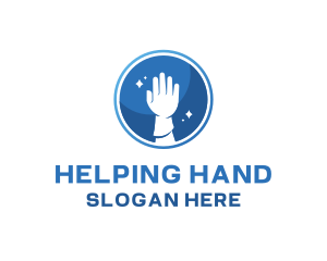 Hand Gloves Sanitary logo design