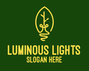 Natural Eco Light Bulb logo design