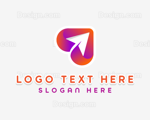 Logistics Paper Plane Arrow Logo