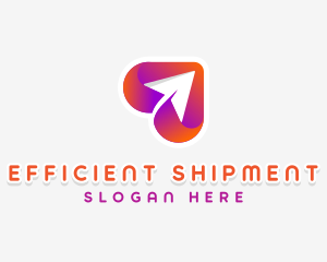 Logistics Paper Plane Arrow logo design