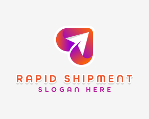 Logistics Paper Plane Arrow logo design