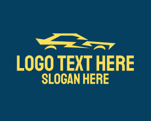Yellow Flash Car logo design