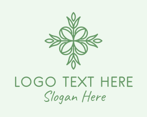 Organic Skin Care Leaf  logo design
