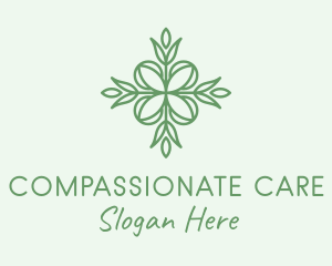 Organic Skin Care Leaf  logo design