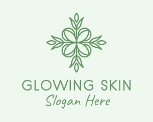 Organic Skin Care Leaf  logo design