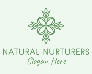 Organic Skin Care Leaf  logo design