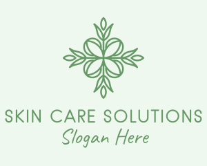 Organic Skin Care Leaf  logo design