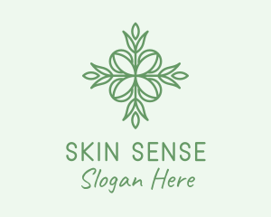 Organic Skin Care Leaf  logo design