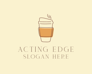 Reusable Coffee Cup Cafe  logo design