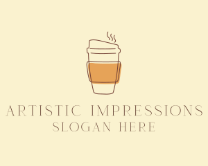 Reusable Coffee Cup Cafe  logo design