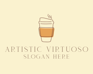 Reusable Coffee Cup Cafe  logo design