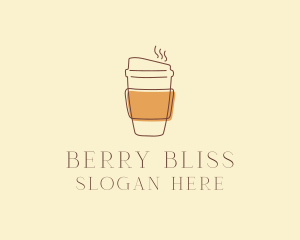 Reusable Coffee Cup Cafe  logo design