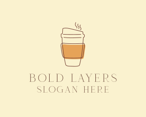 Reusable Coffee Cup Cafe  logo design