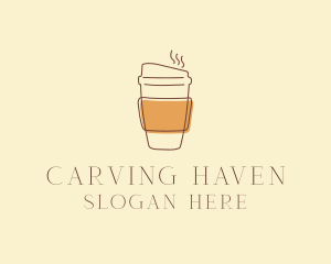 Reusable Coffee Cup Cafe  logo design