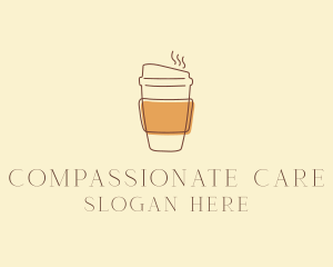 Reusable Coffee Cup Cafe  logo design