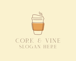 Reusable Coffee Cup Cafe  logo design