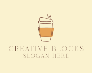 Reusable Coffee Cup Cafe  logo design