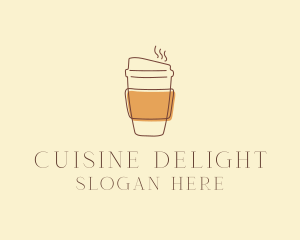 Reusable Coffee Cup Cafe  logo design