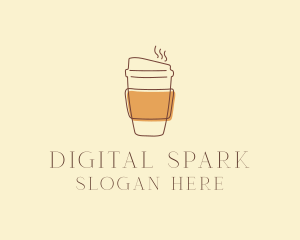 Reusable Coffee Cup Cafe  logo design