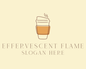 Reusable Coffee Cup Cafe  logo design