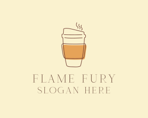 Reusable Coffee Cup Cafe  logo design